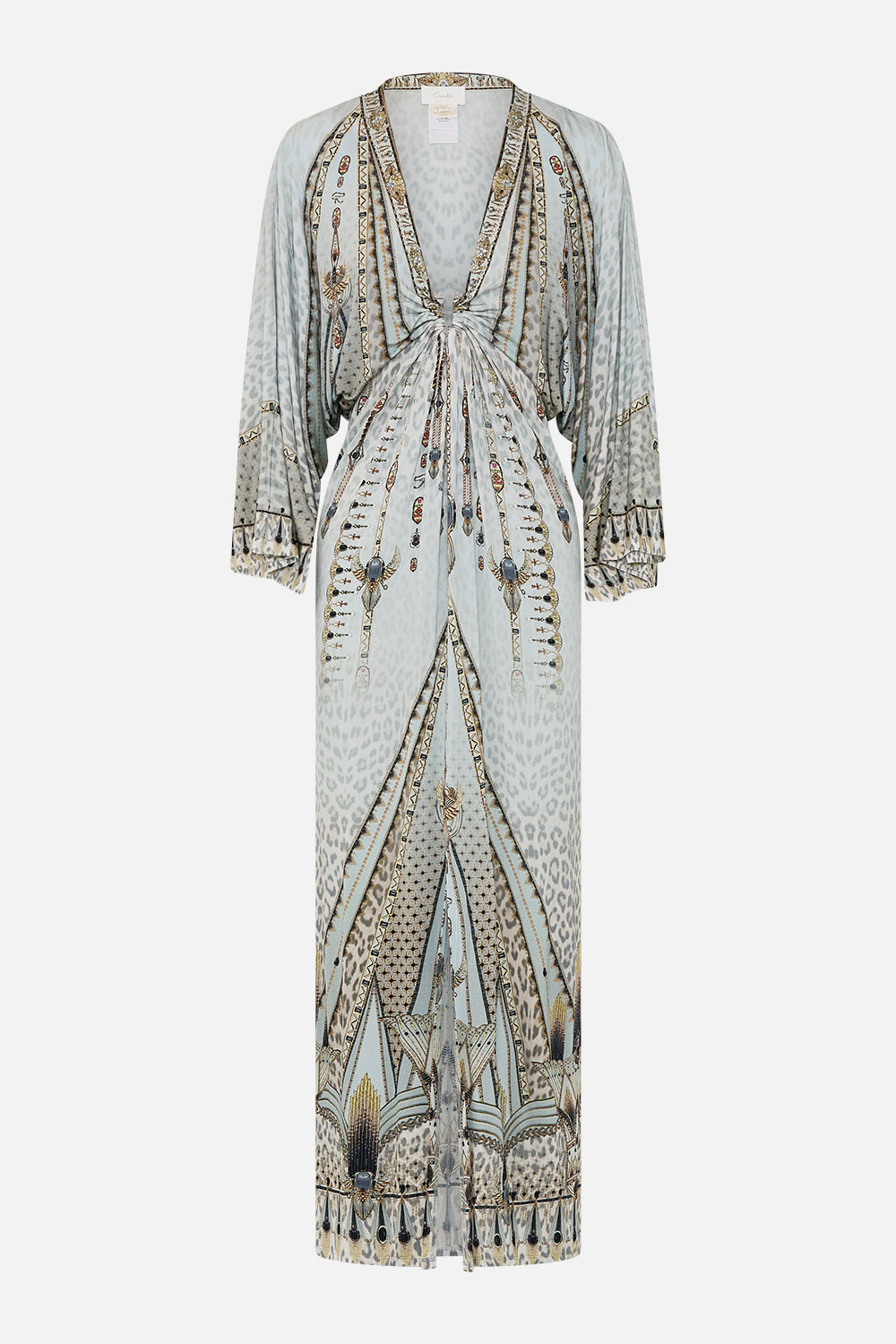 DRAPED JERSEY DRESS WITH HARDWARE SAHARA STARLET