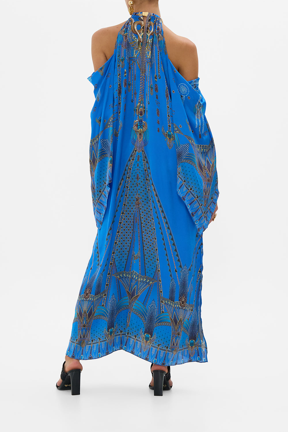 FLARED SLEEVE COLD SHOULDER LONG KAFTAN ARCHIVAL REVIVAL