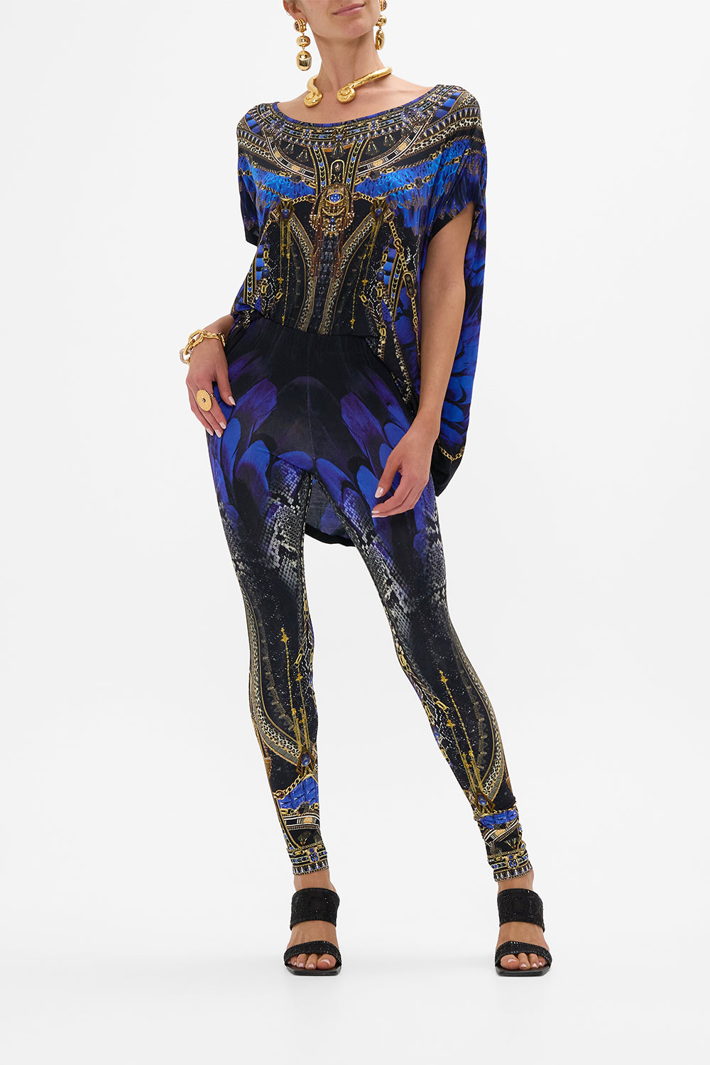 CAMILLA Leggings in Other Side of the Oasis print.