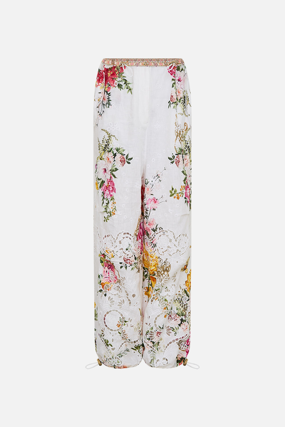 CAMILLA Parachute pant in Egyptian rose print.