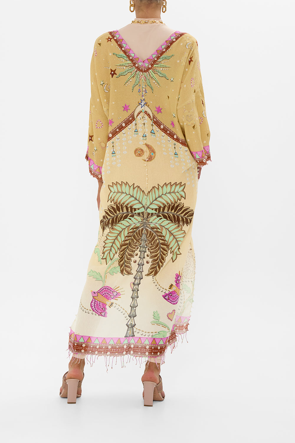KNOT TRIMMED KAFTAN ASWAN ABSTRACT