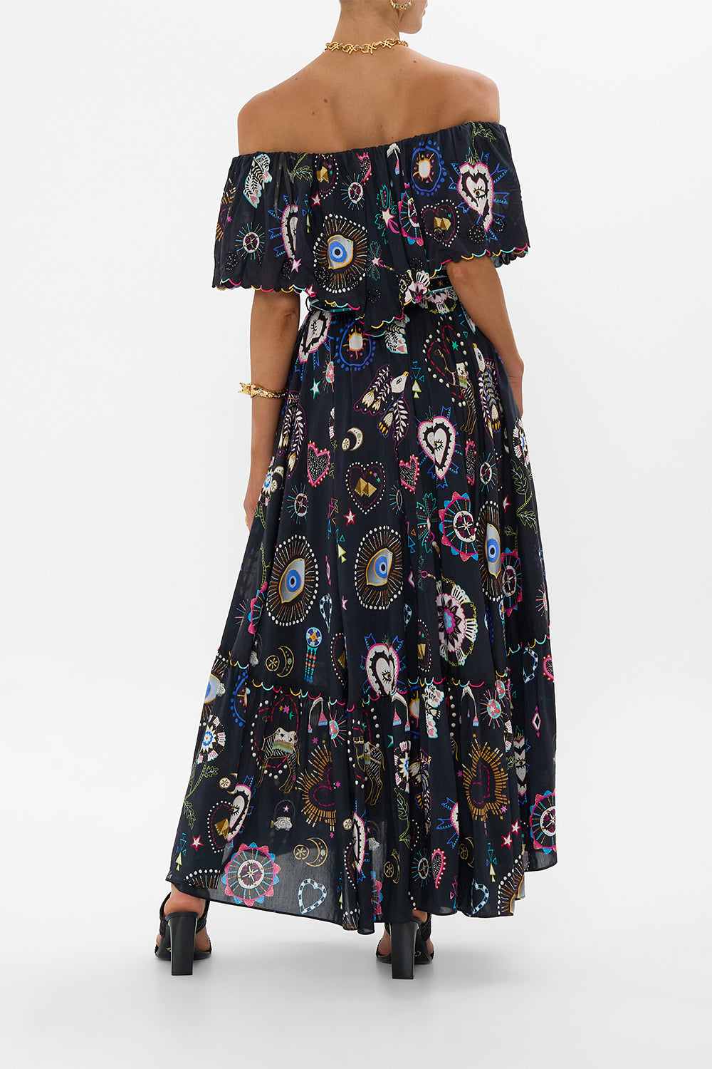 SHOULDER FRILL DRESS NUBIAN NIGHTS