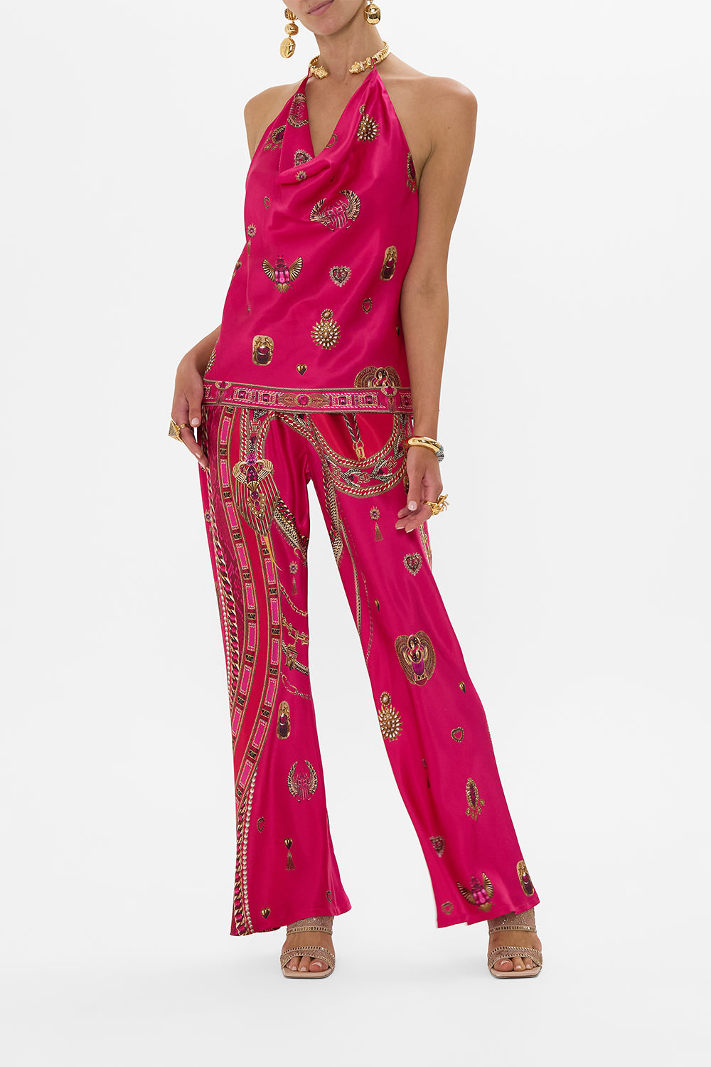 BIAS CUT DRAWSTRING PANT KISSED BY A COBRA