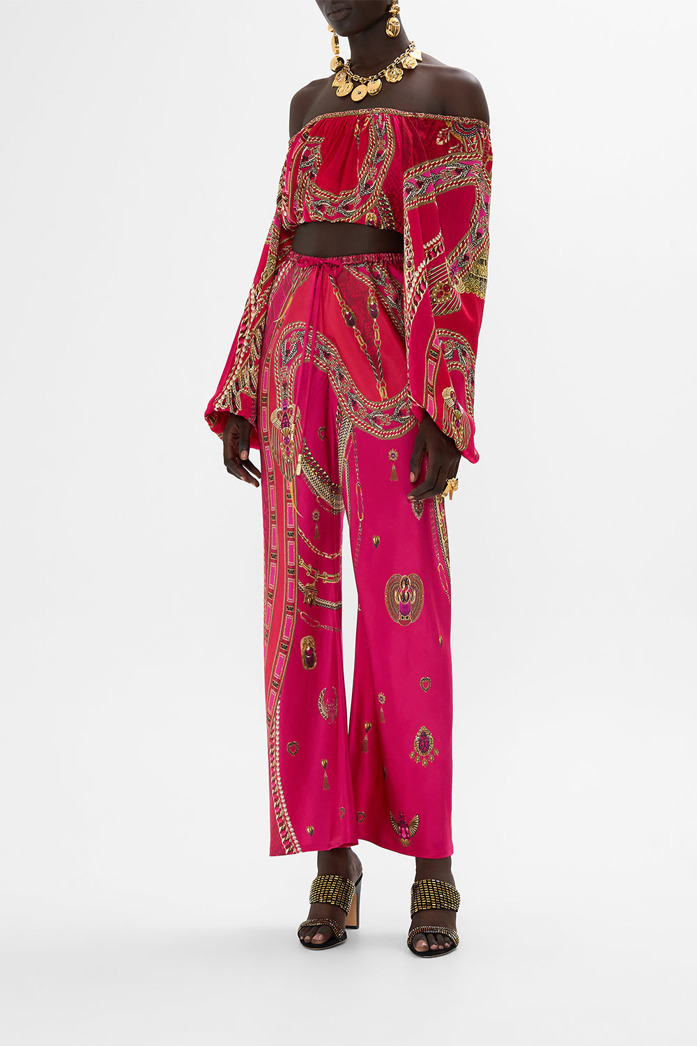 BIAS CUT DRAWSTRING PANT KISSED BY A COBRA