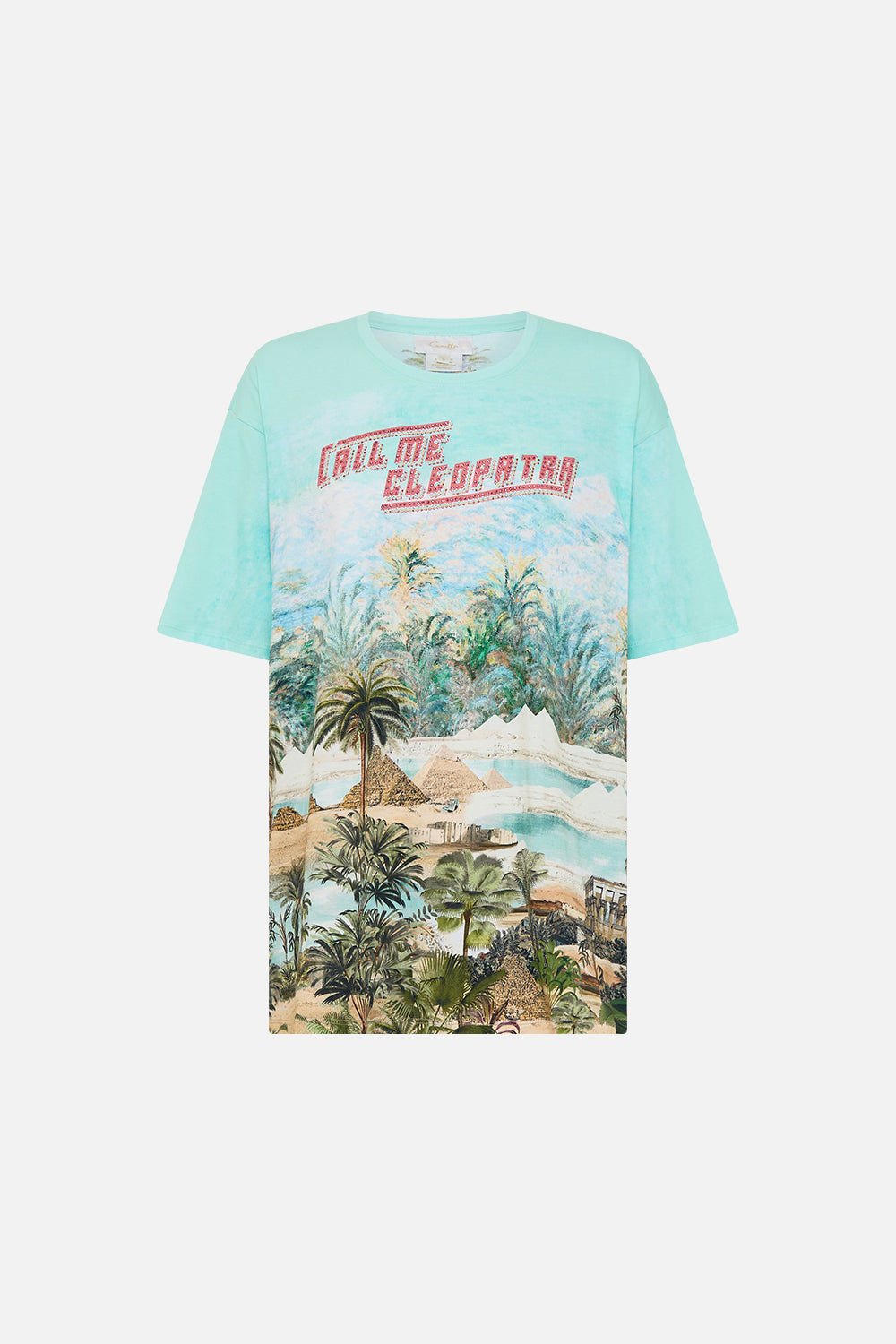 CAMILLA Oversized Band Tee Multi in Views of the Valley Print