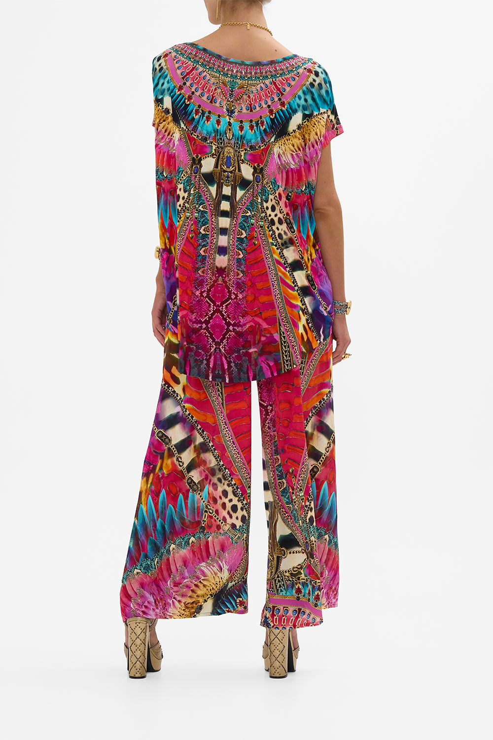 CAMILLA Loose Fit Tee Multi in Sahara Supernatural print.