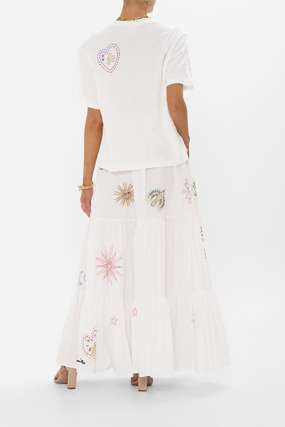 HIGH WAISTED TIERED SKIRT LIVING IN COLOUR