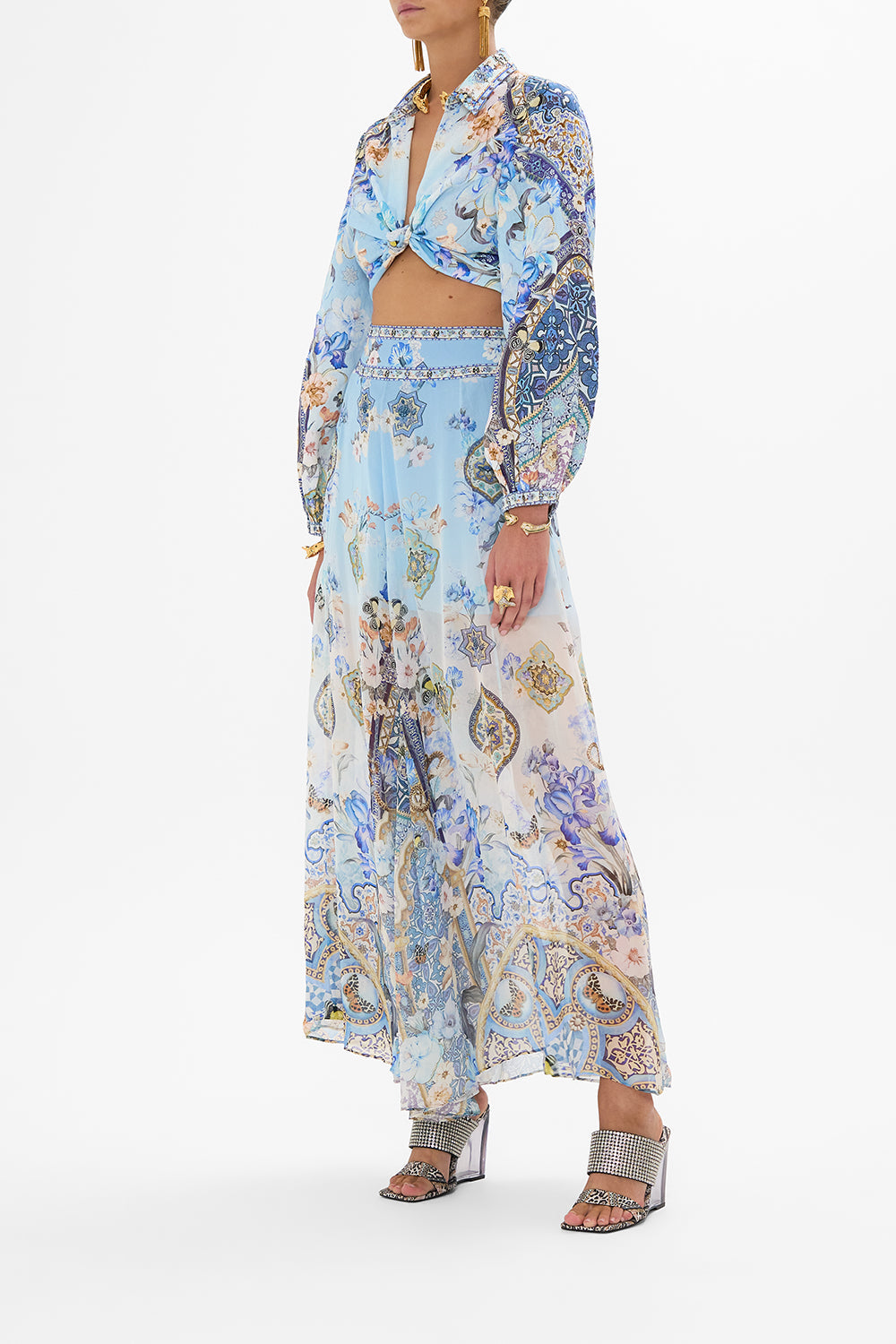 SHEER WIDE LEG PANT AL MANIAL PALACE MEMOIRS