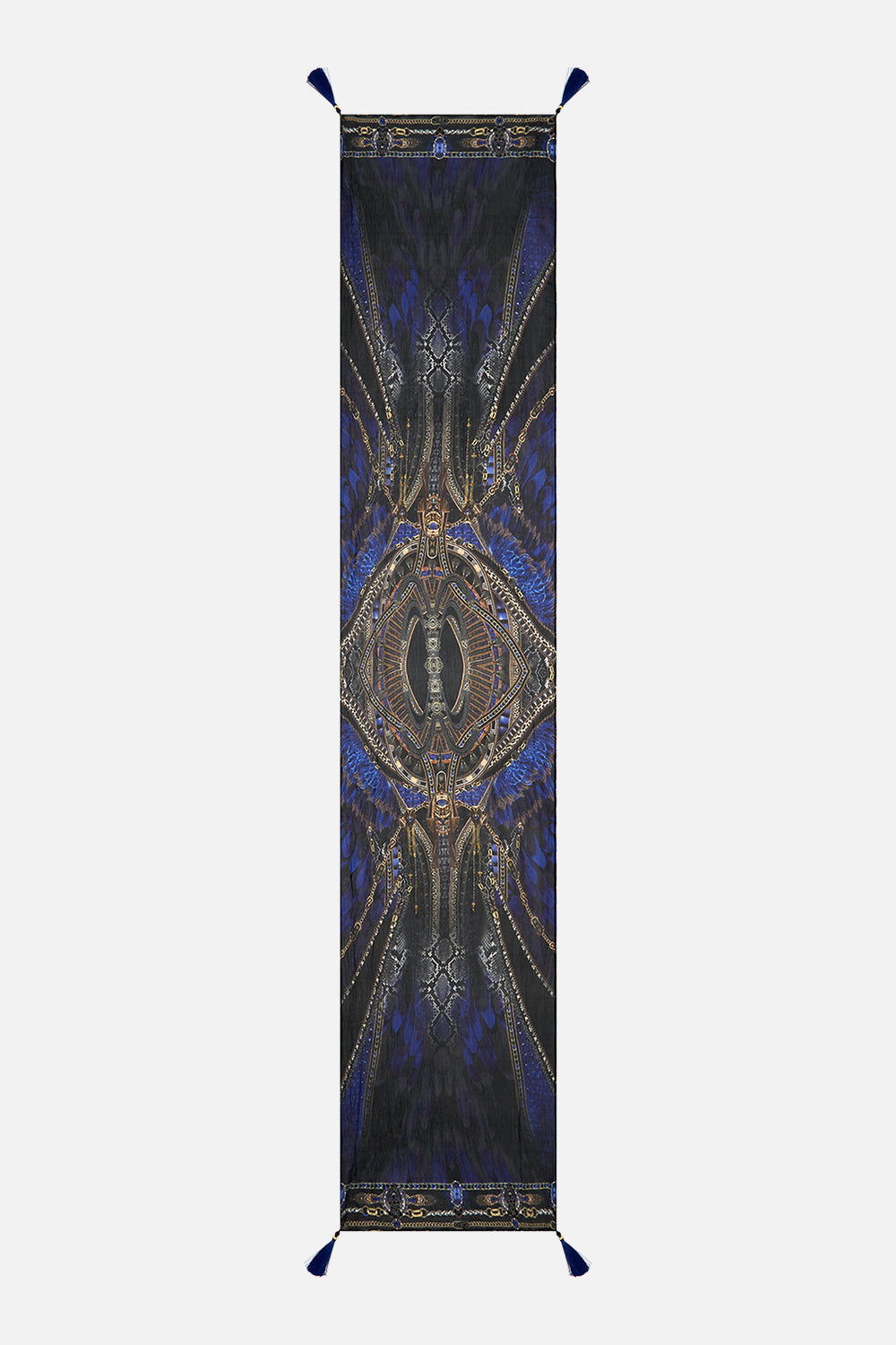 CAMILLA Long Scarf in Other Side of the Oasis print.