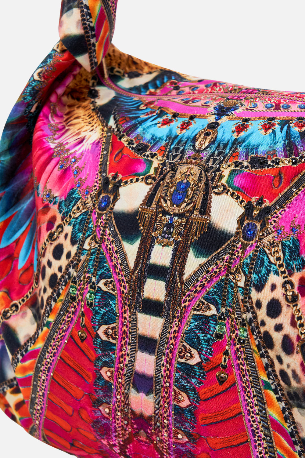 CAMILLA Slouch Shoulder Bag in Sahara Supernatural print.