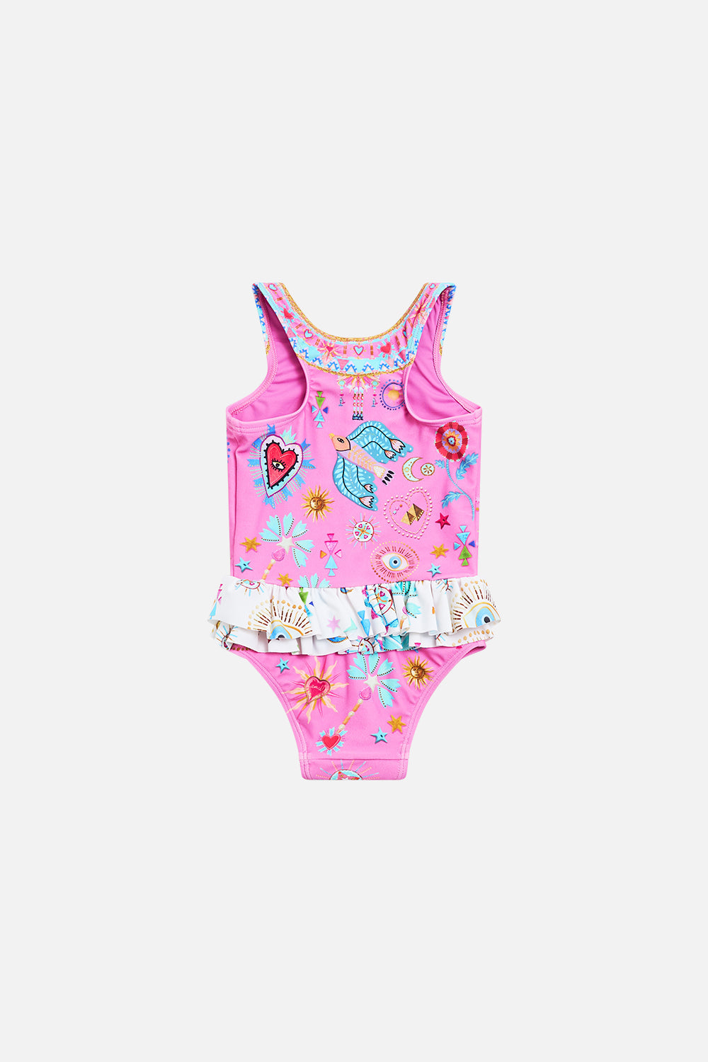 BABIES RUFFLE BACK ONE PIECE RAINBOW ROADS