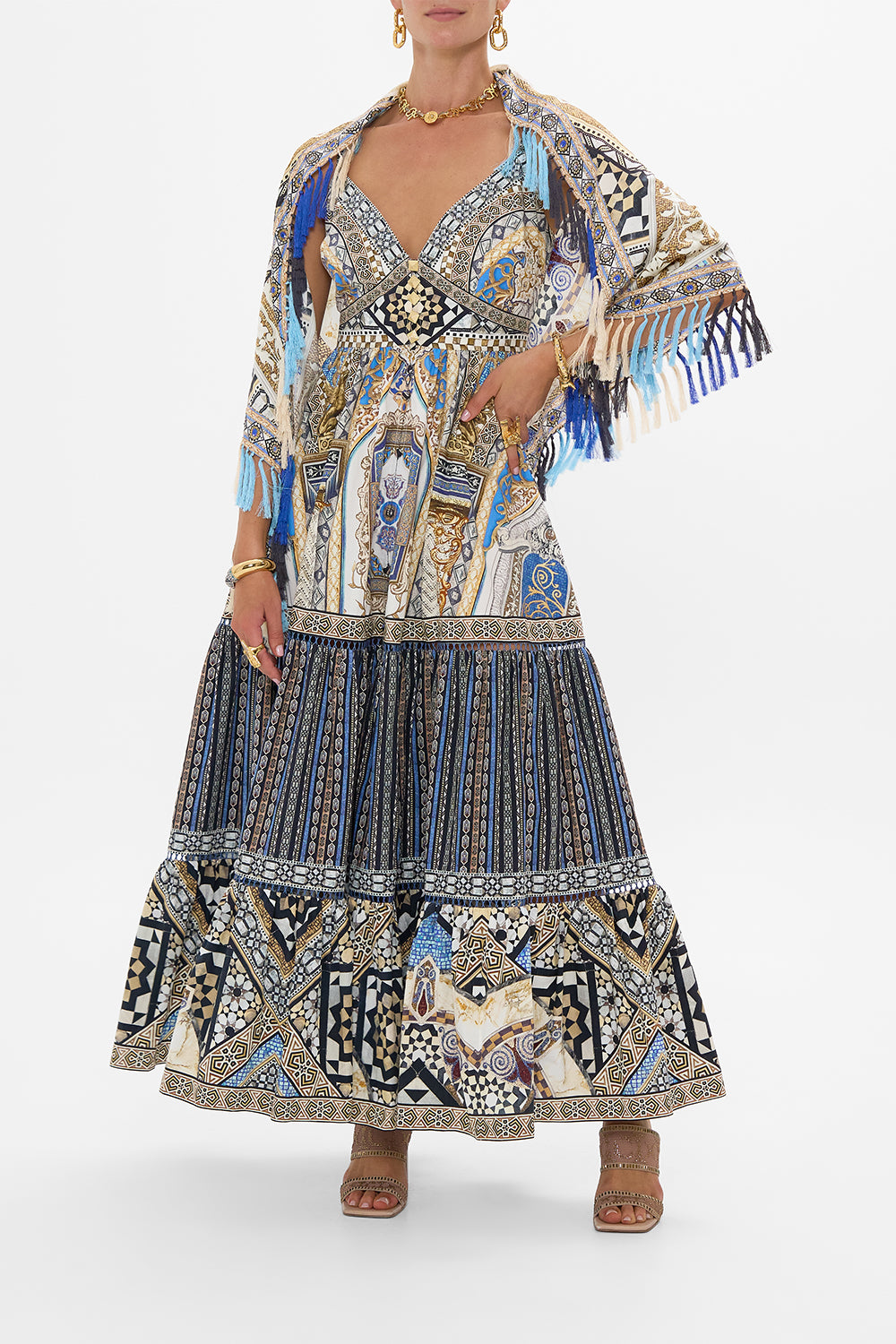 DIAMOND SCARF WITH TASSELS MAKE ME YOUR MOSAIC