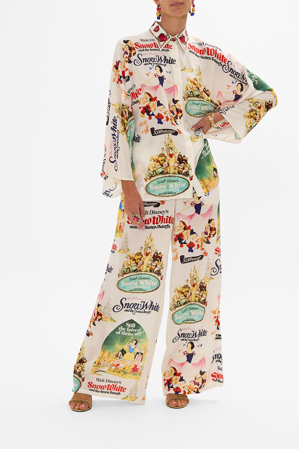 Disney CAMILLA silk blouse in Princess in Print
