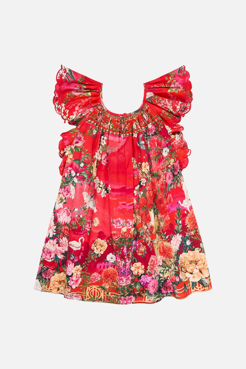 Milla By CAMILLA Kids frill sleeve top in 12-14 Sweet home Alexandria print.