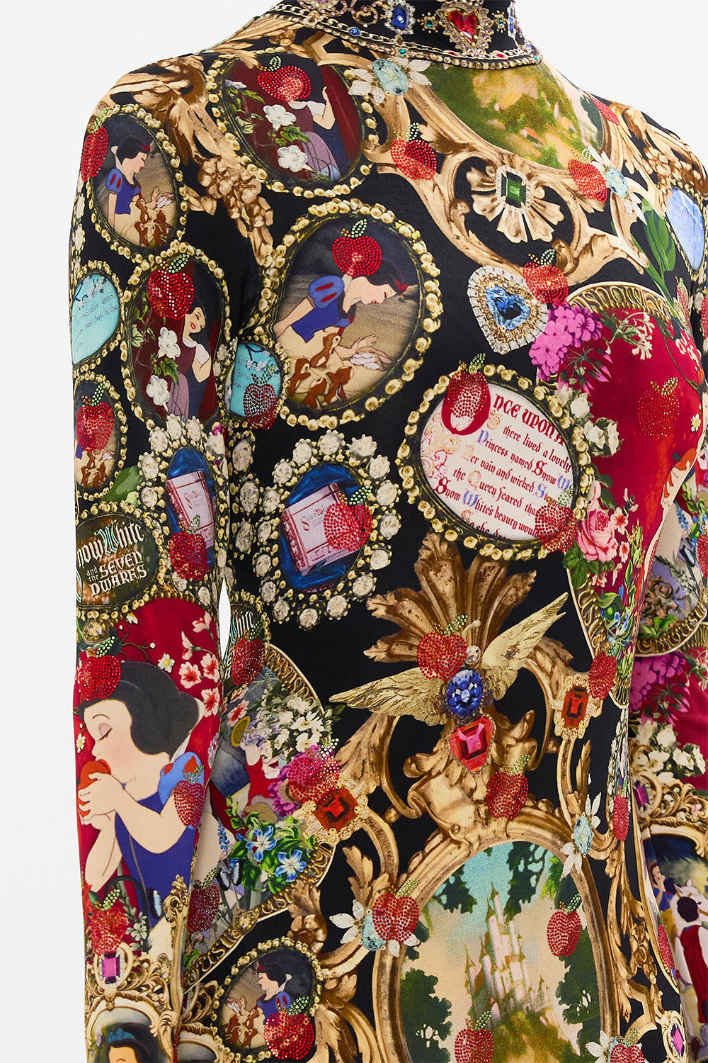 Disney CAMILLA jersey turtleneck in Happily Ever After print