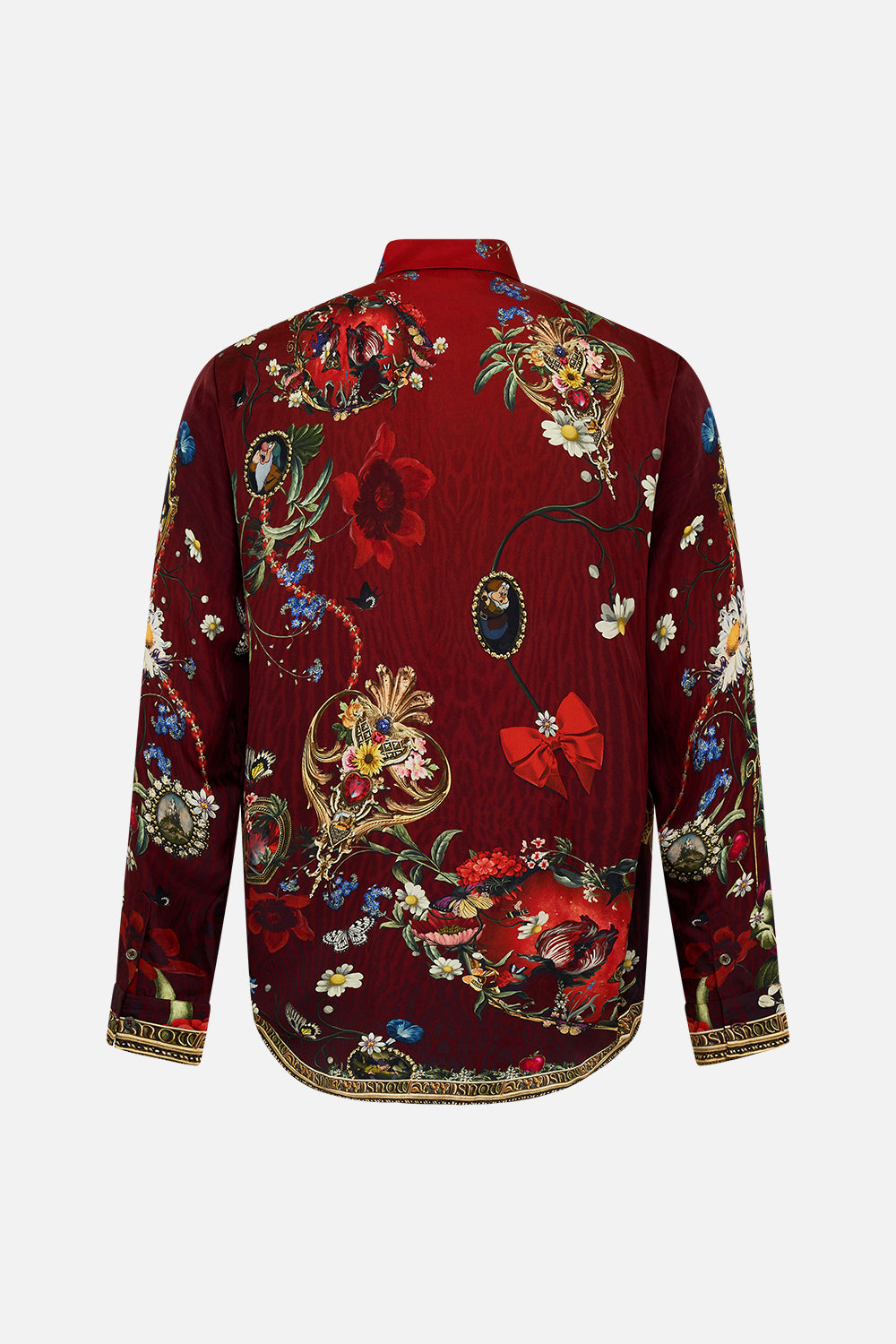 Disney CAMILLA silk shirt in Just One Bite Snow White print