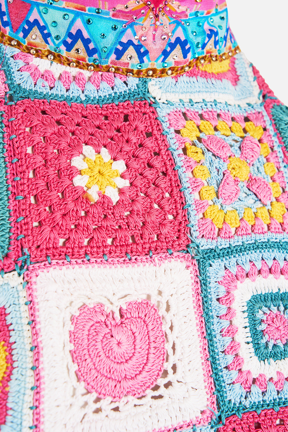 CROCHET HALTER TIE BACK TOP RAINBOW ROADS