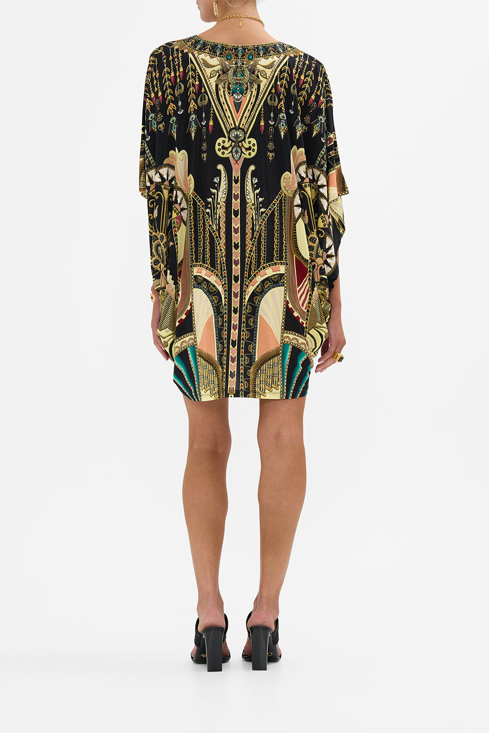 CAMILLA Bat Sleeve Dress in They Called Her Nefertari print
