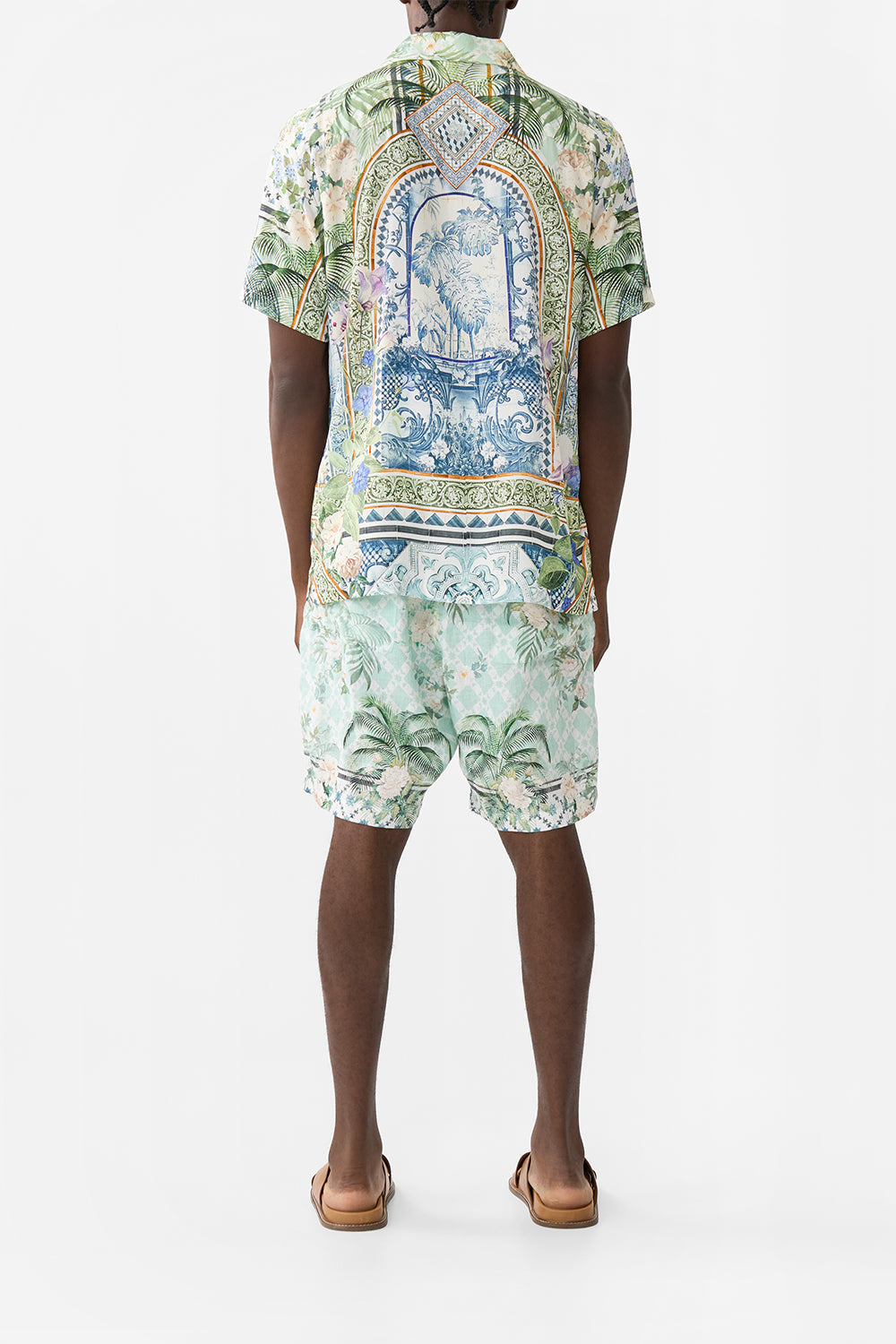 SHORT SLEEVE CAMP COLLARED SHIRT JARDIM PARTY