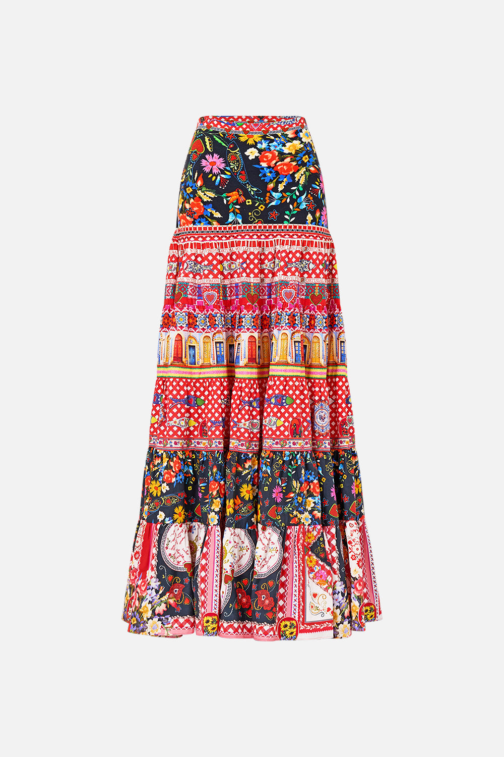 JERSEY SPLICED TIERED SKIRT FOLK FABULOUS