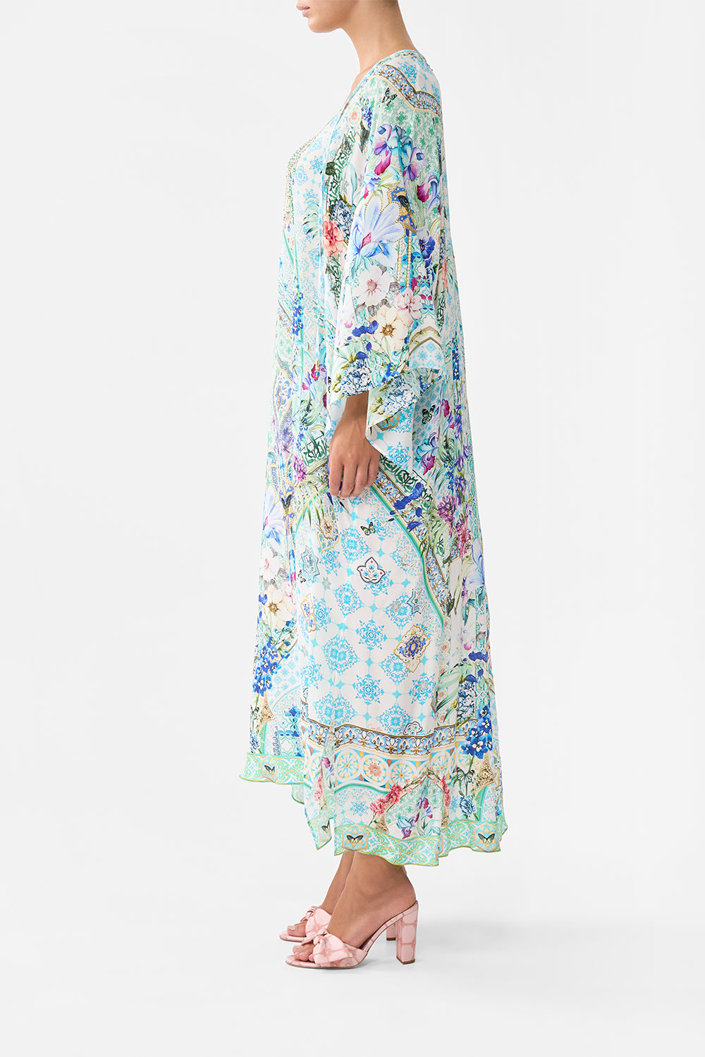 V NECK KAFTAN WITH TIES SUNRISE IN SINTRA