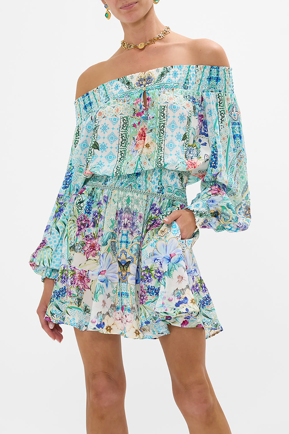 OFF SHOULDER SHORT DRESS SUNRISE IN SINTRA