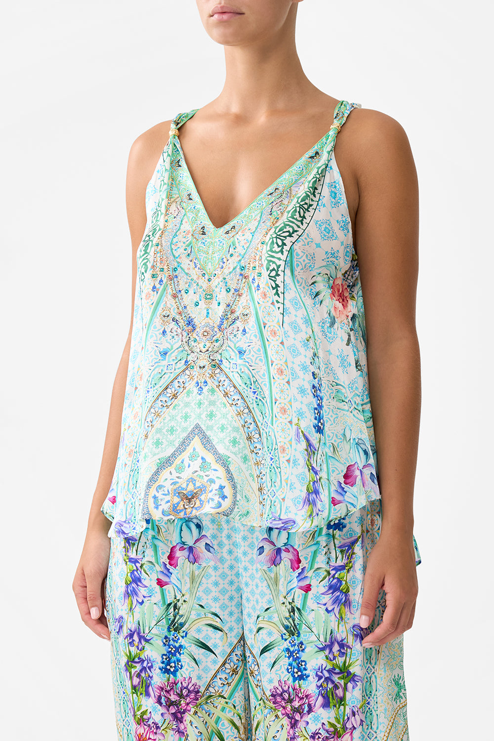 TANK TOP WITH STRAP BEAD DETAIL SUNRISE IN SINTRA