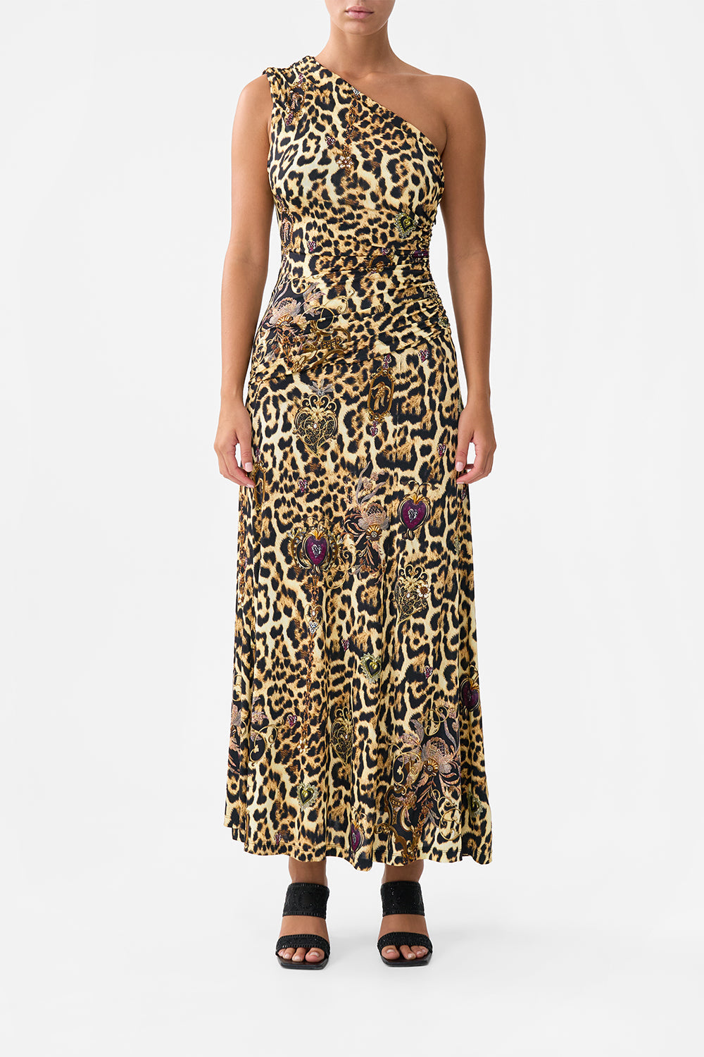 GATHERED JERSEY ONE SHOULDER DRESS SAINTS AND SISTERS