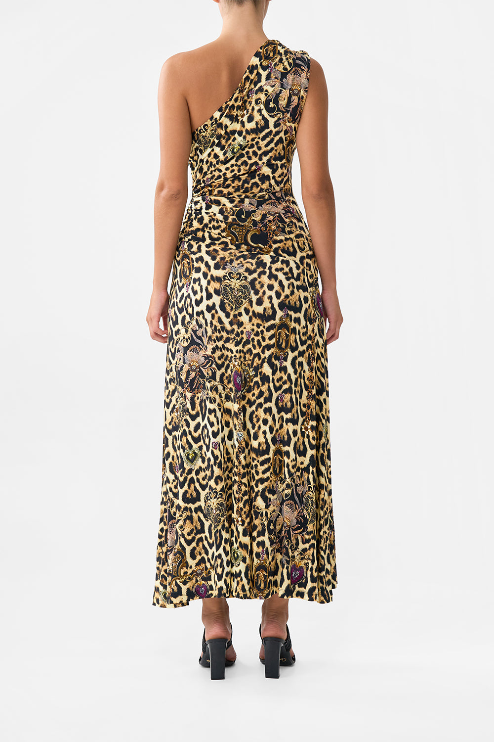 GATHERED JERSEY ONE SHOULDER DRESS SAINTS AND SISTERS