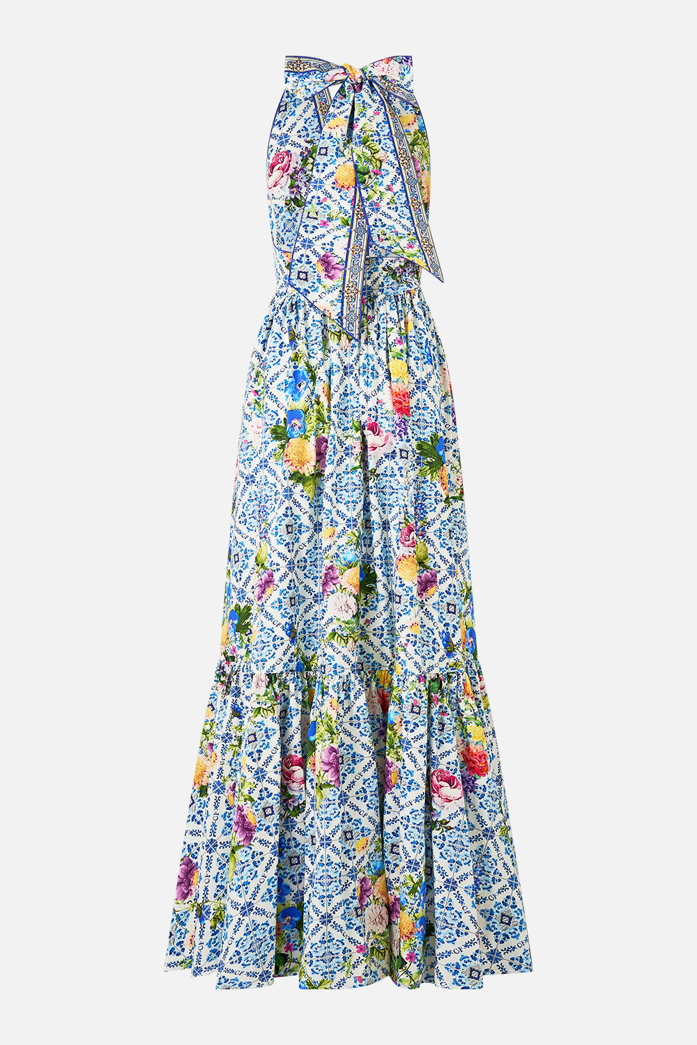 RUFFLE HEM HALTER DRESS WALL TO WALL WONDERS