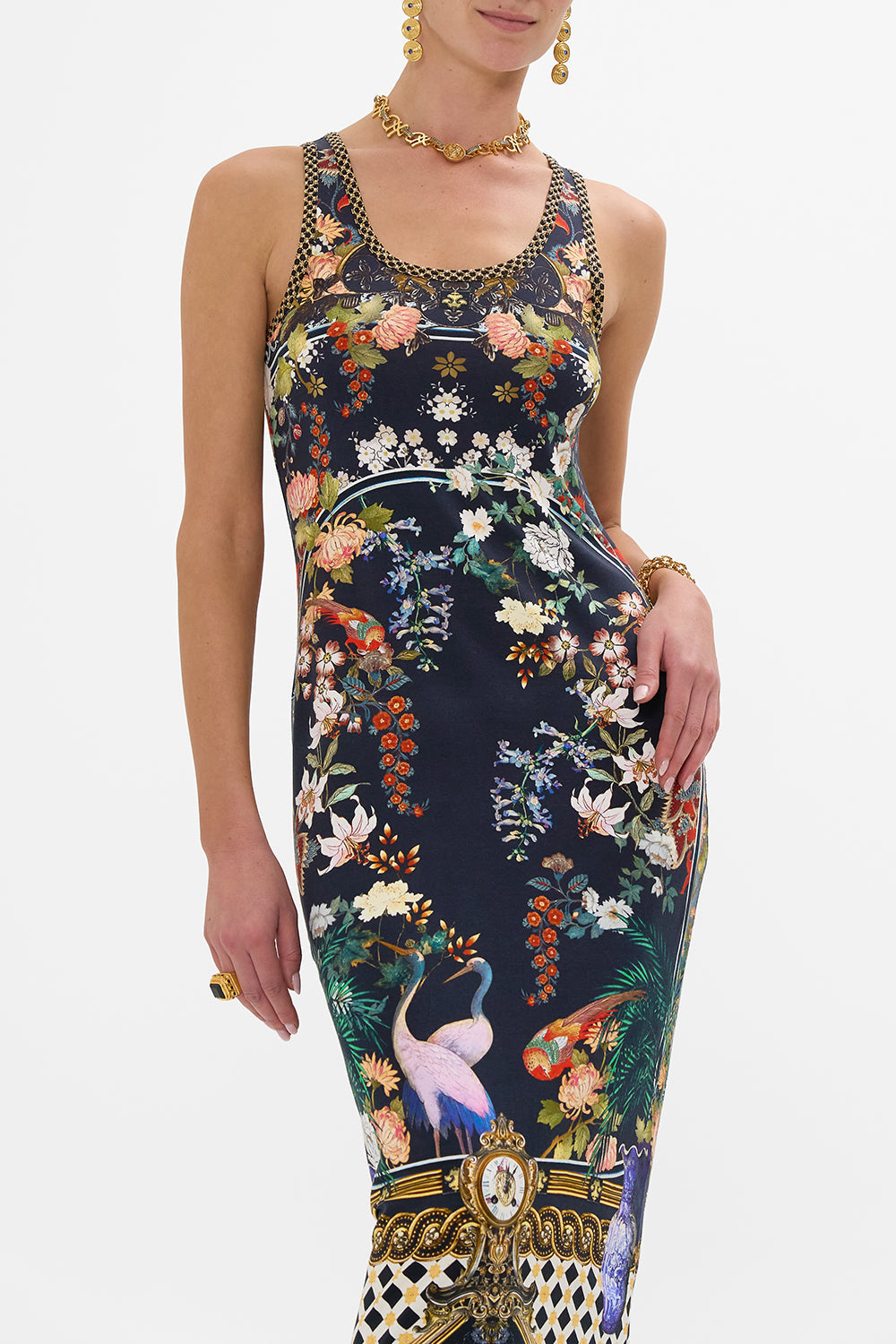 JERSEY SCOOP NECK TANK DRESS PALACIO POETRY