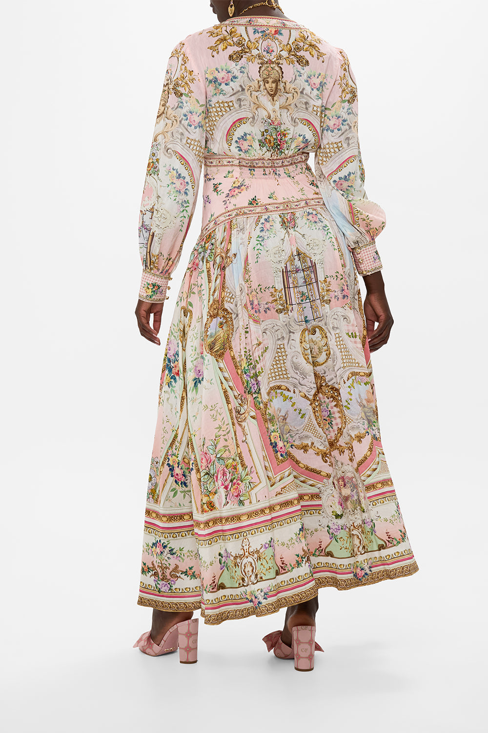 BUTTON THROUGH DRESS WITH EXTENDED WAISTBAND LISBON LULLABY