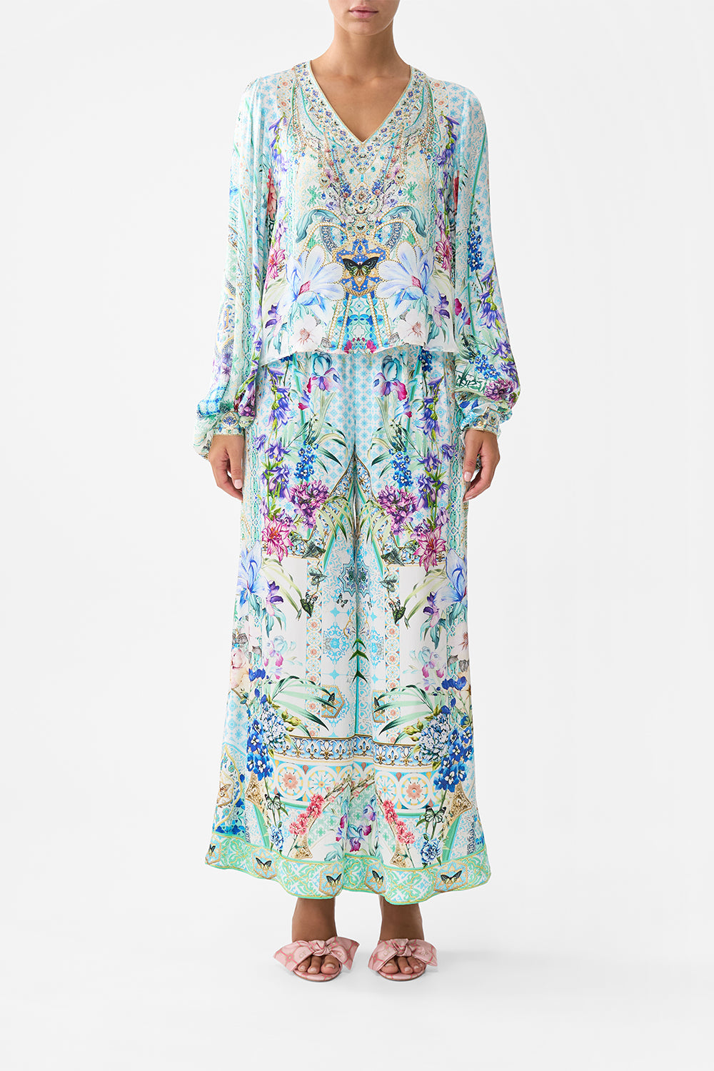 V-NECK BLOUSON SLEEVE BLOUSE SUNRISE IN SINTRA