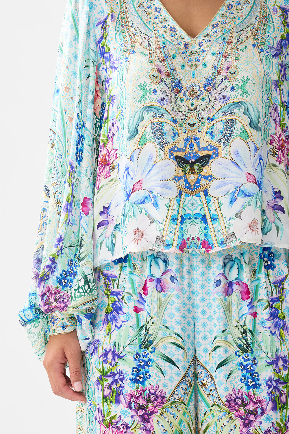 V-NECK BLOUSON SLEEVE BLOUSE SUNRISE IN SINTRA