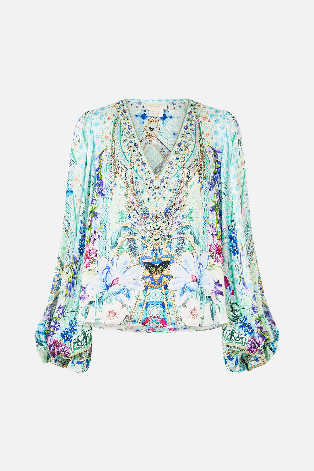 V-NECK BLOUSON SLEEVE BLOUSE SUNRISE IN SINTRA