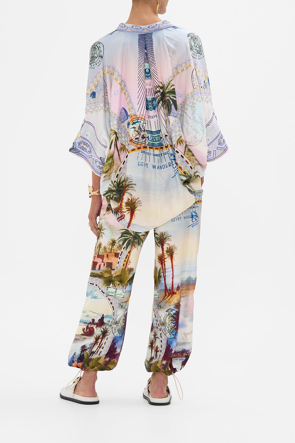CAMILLA parachute pant in Call Me in Cairo print.