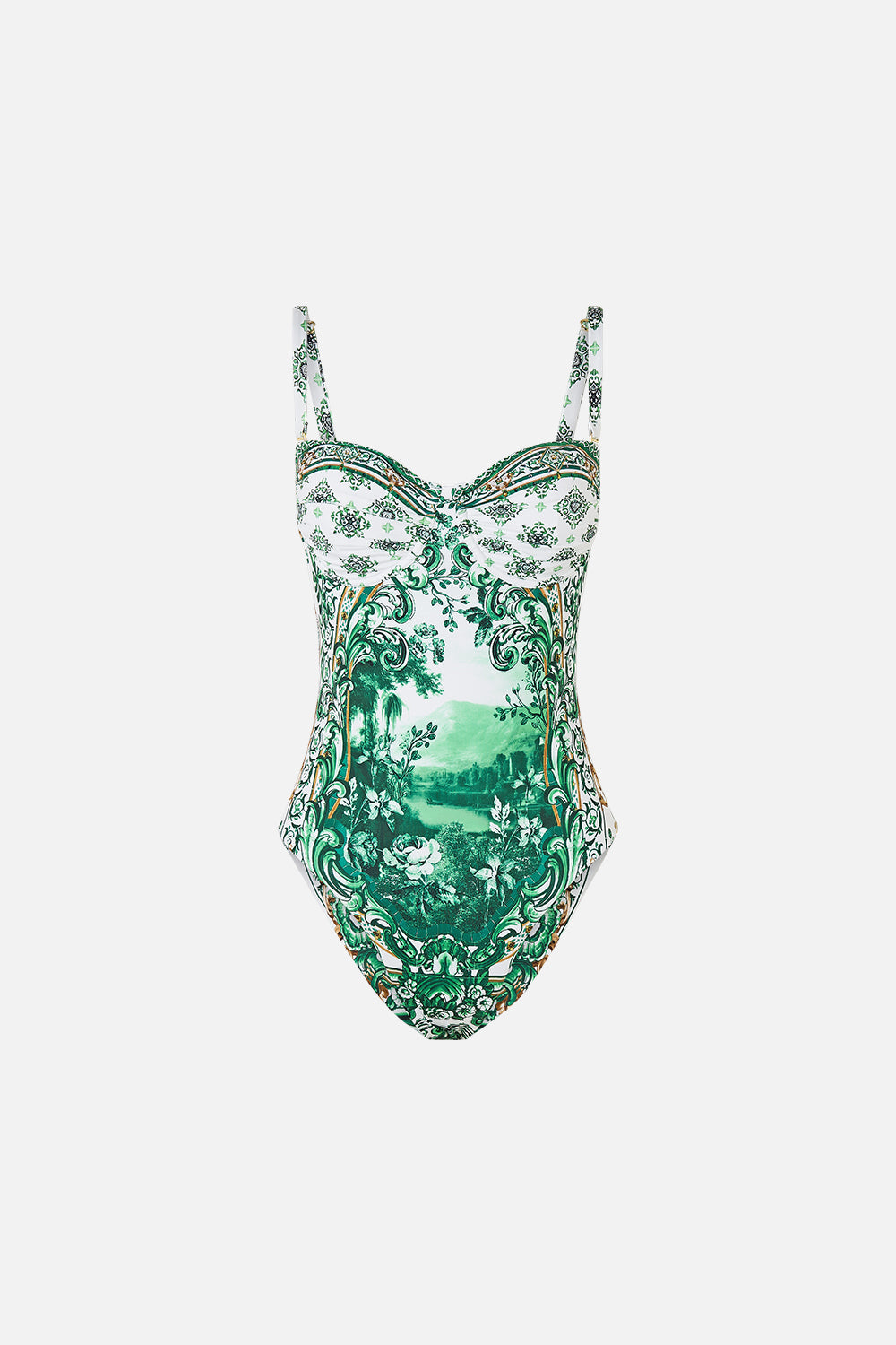 RUCHED CUP UNDERWIRE ONE PIECE CORRIDOR OF CALM