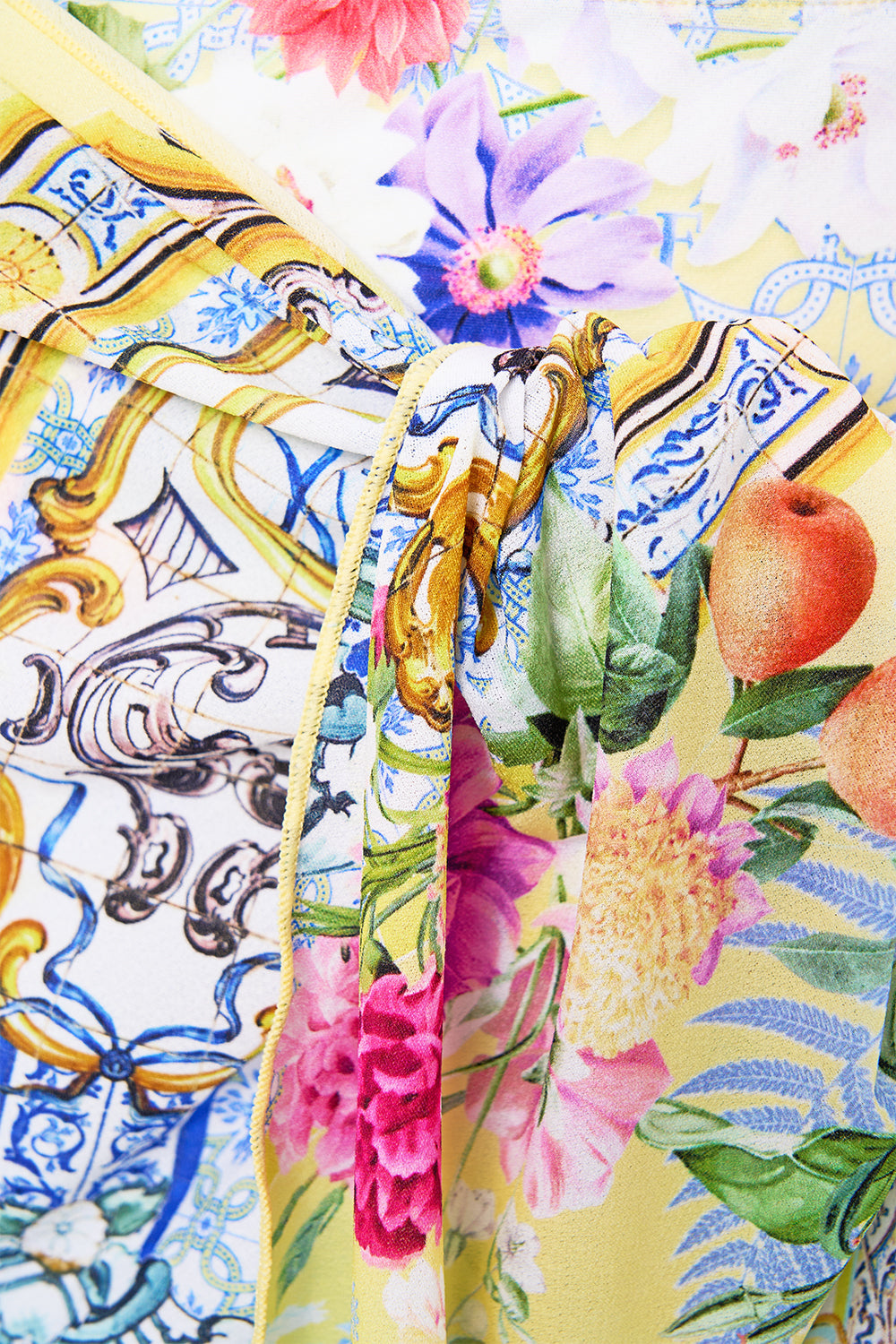 LAYERED SHORT SARONG WITH TIE FRONT FLOR FANTÁSTICA