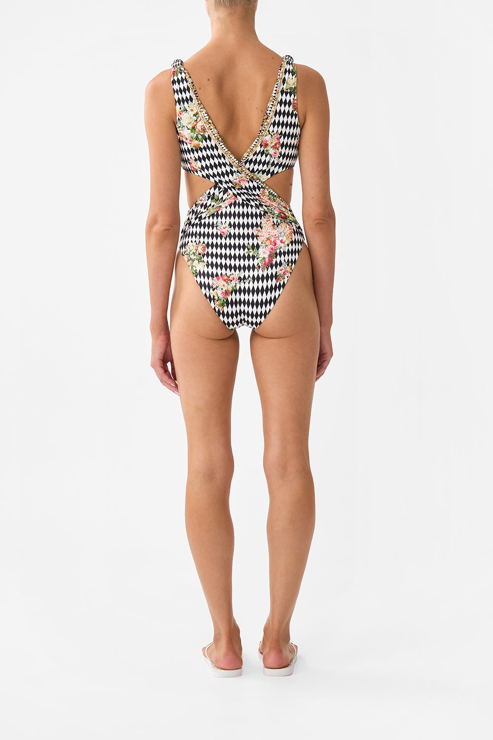 TWIST FRONT CUT OUT ONE PIECE ROCOCO GLOW