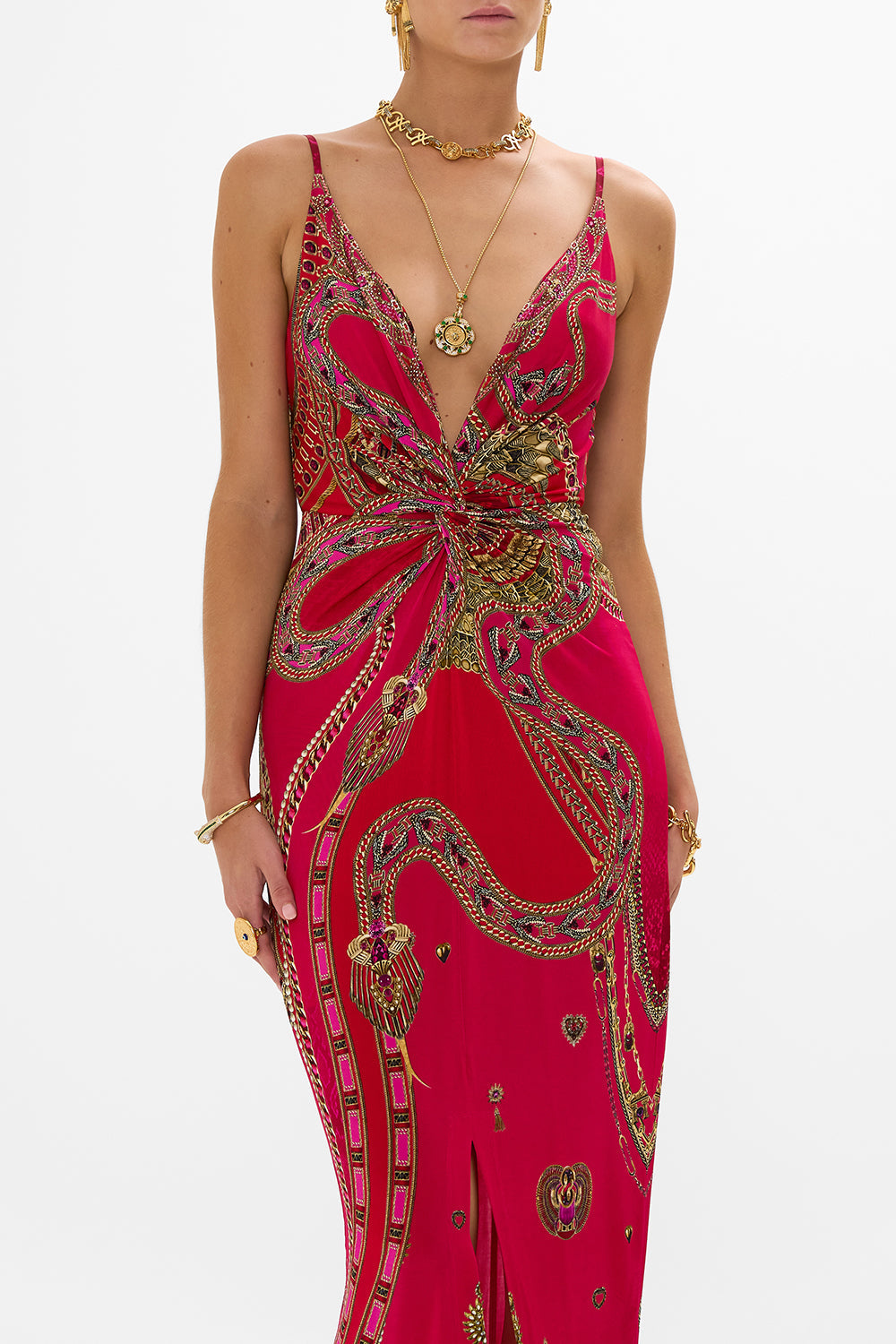 STRAPPY DRESS WITH TWIST FRONT KISSED BY A COBRA