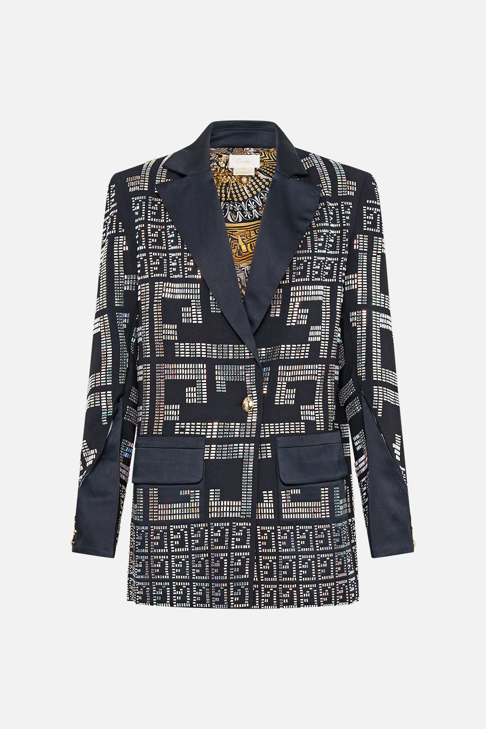 JACKET WITH SLEEVE CUT OUT DETAIL READ MY GLYPHS