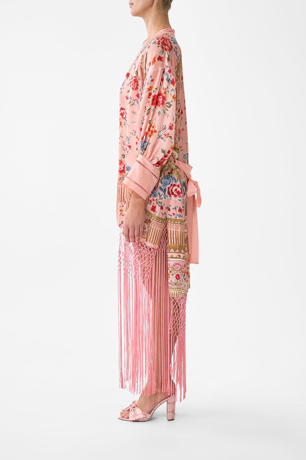 The CAMILLA High Low Hem Layer With Cuff in our Majestic Milla print.