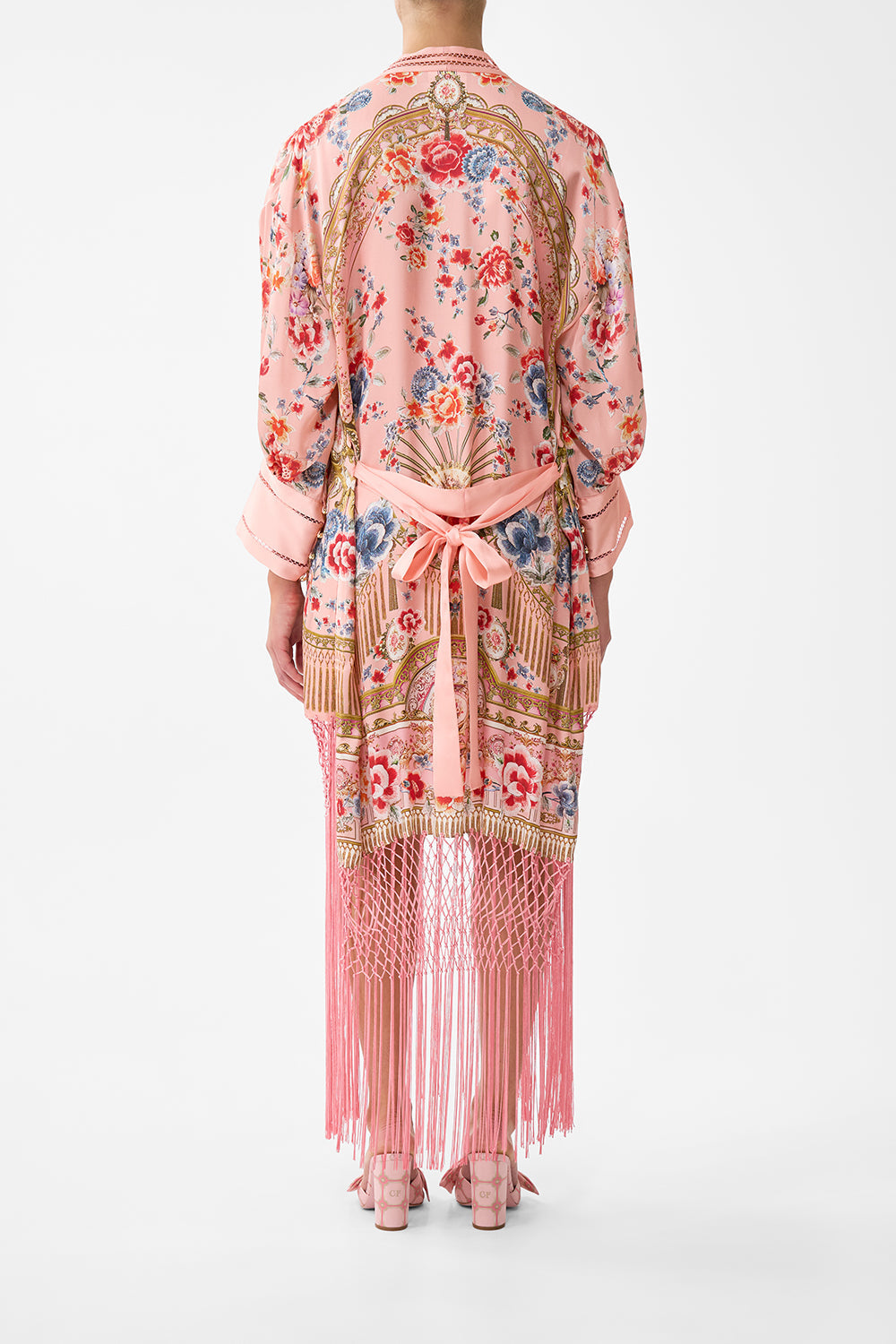 The CAMILLA High Low Hem Layer With Cuff in our Majestic Milla print.