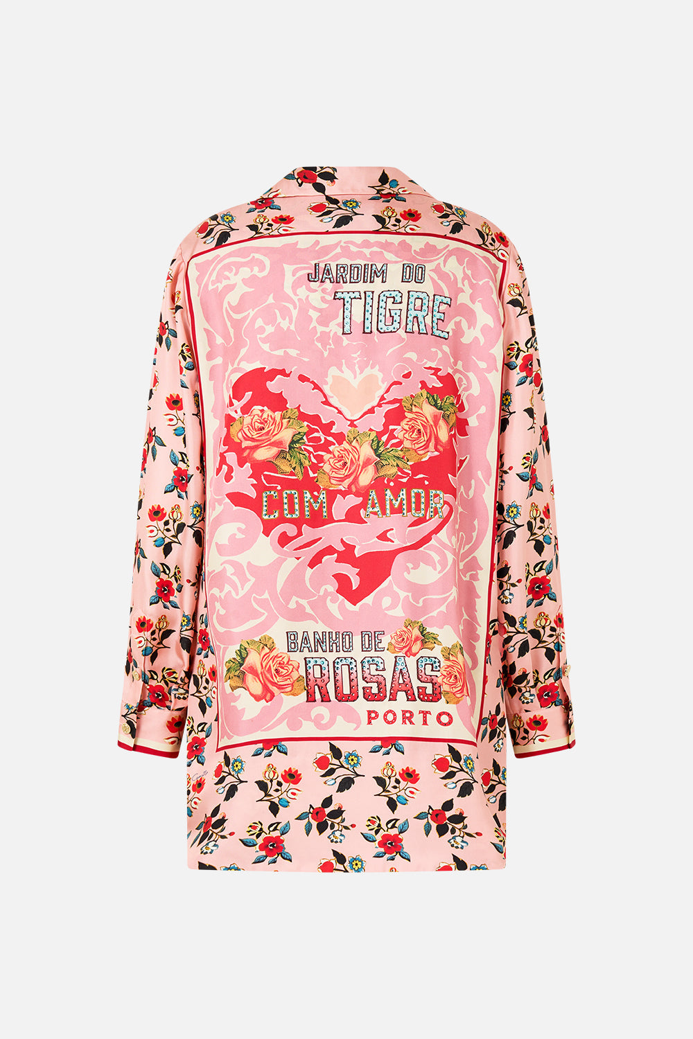 The CAMILLA Double Breasted Soft Jacket in our Pink Porto print.