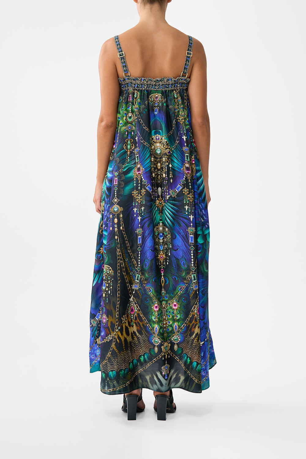 The CAMILLA Wide Strap Sundress in our Dominican Decadence print.