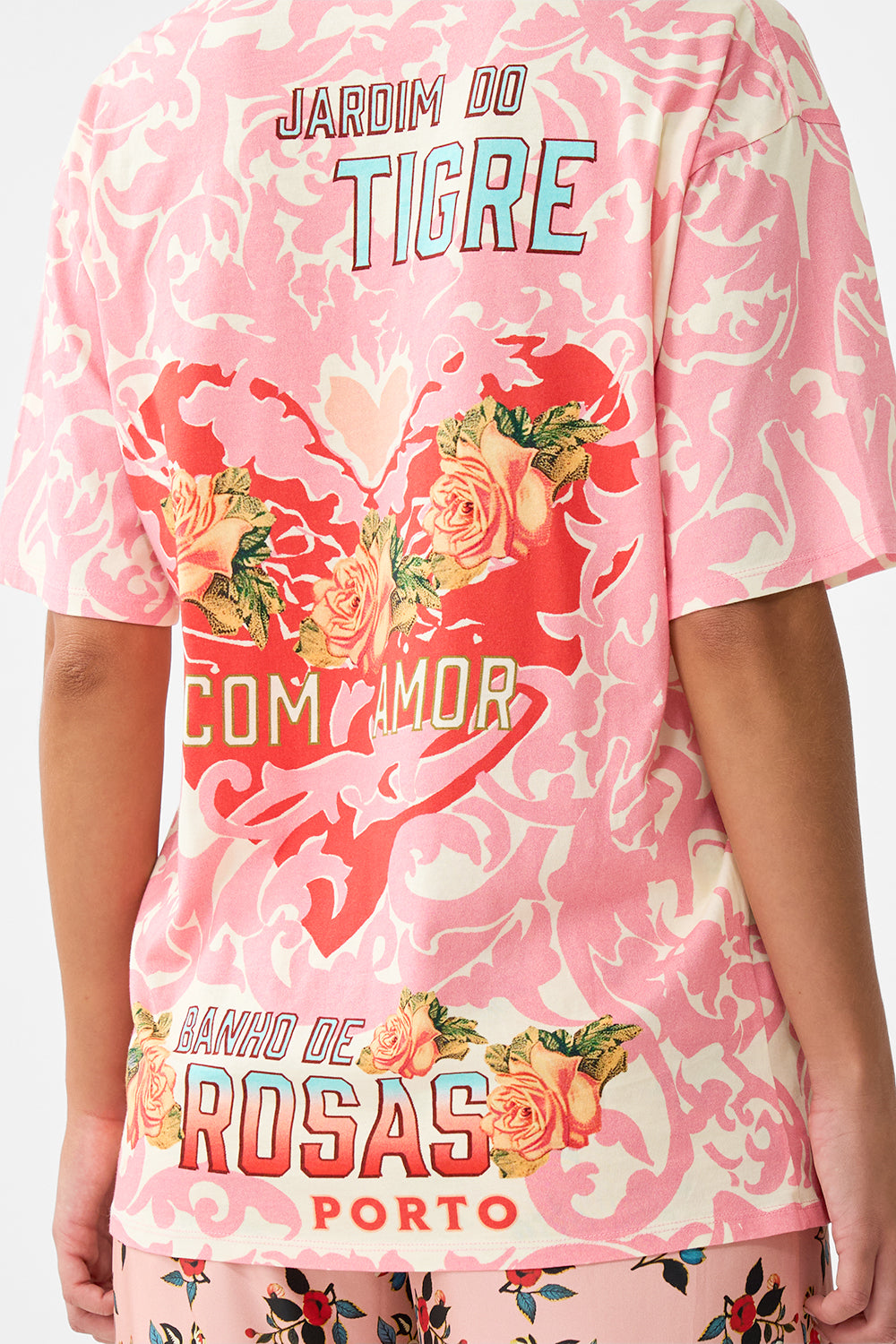 The CAMILLA Oversized Band Tee in our Pink Porto print.
