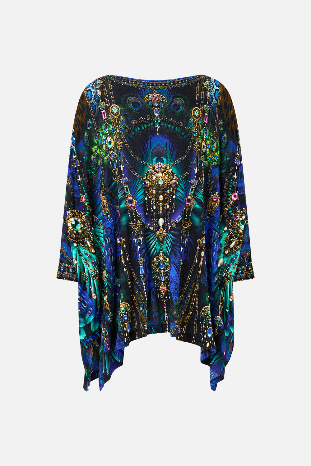 The CAMILLA Scoop Neck Slouch Tee in our Dominican Decadence print.