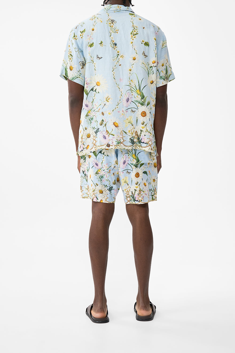 The CAMILLA Long Walk Short With Elastic Back in our Floral Freefall print.