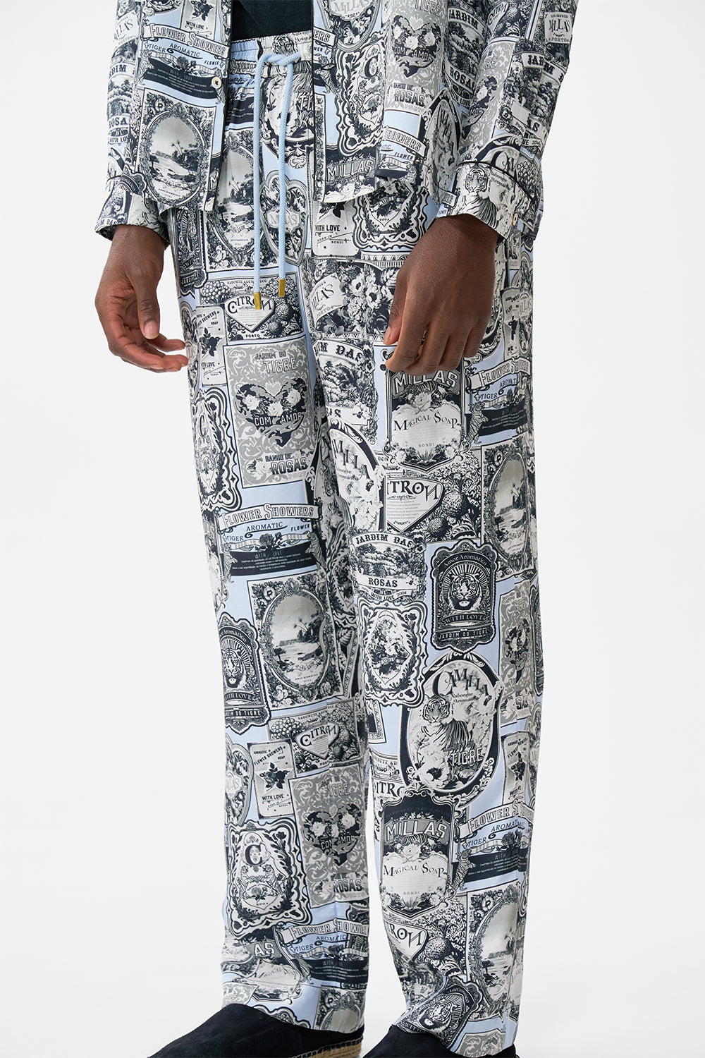 The CAMILLA Lounge Pant With Elastic Waist in our Flower Showers print.