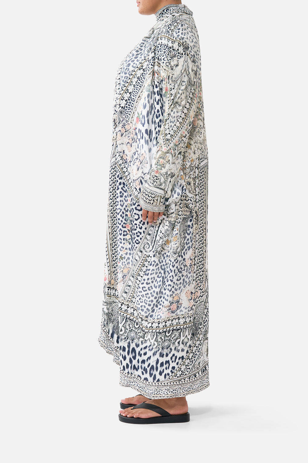 LONG CASUAL JACKET WITH POCKETS MARBLE HEAVEN